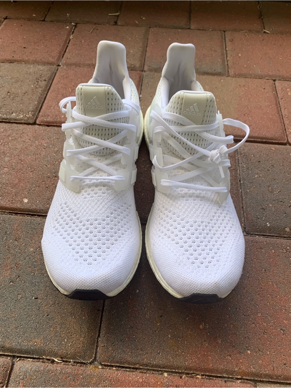 adidas White Ultraboost sneakers, size 13